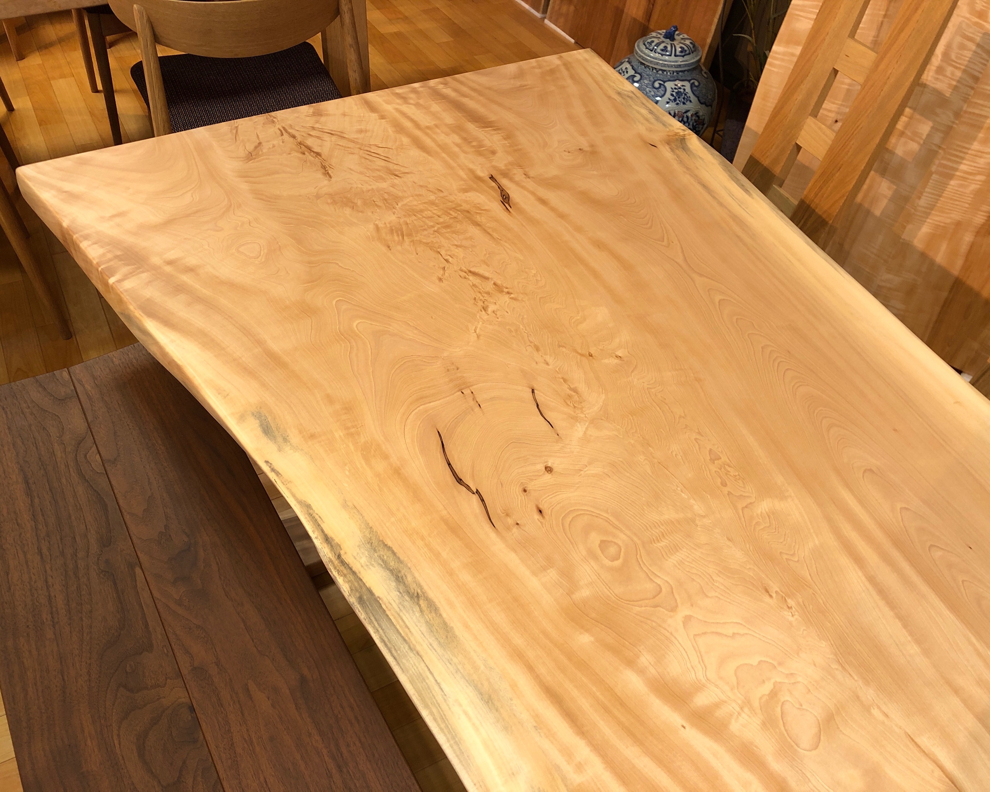 楓 ダイニングテーブル ローテーブル 二枚継ぎ - 宮崎県の家具