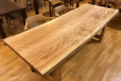 樺 カバ 一枚板テーブル 飛騨の家具 木匠舘マイドゥ
